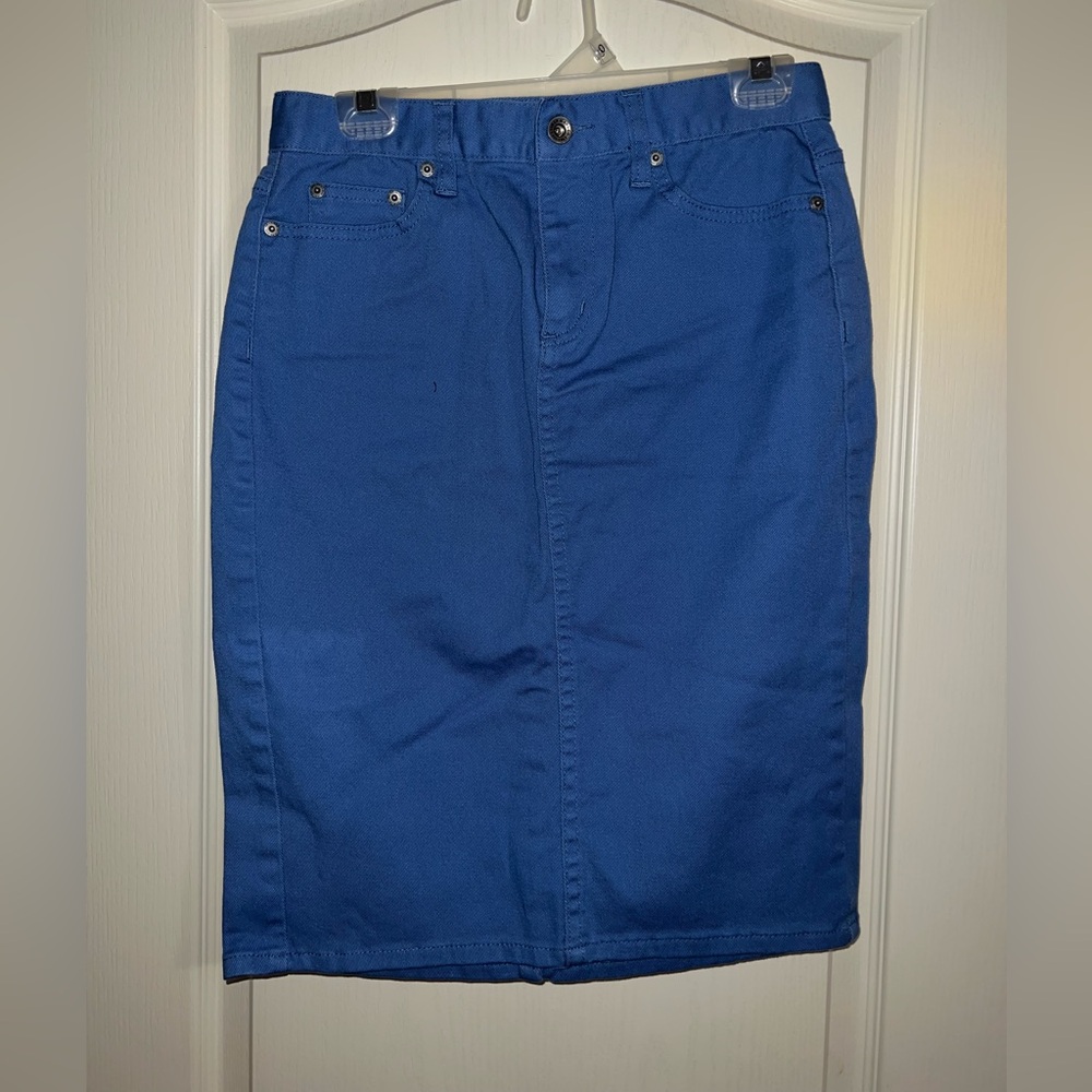 Ralph Lauren Blue Pencil Skirt Knee-Length Casual